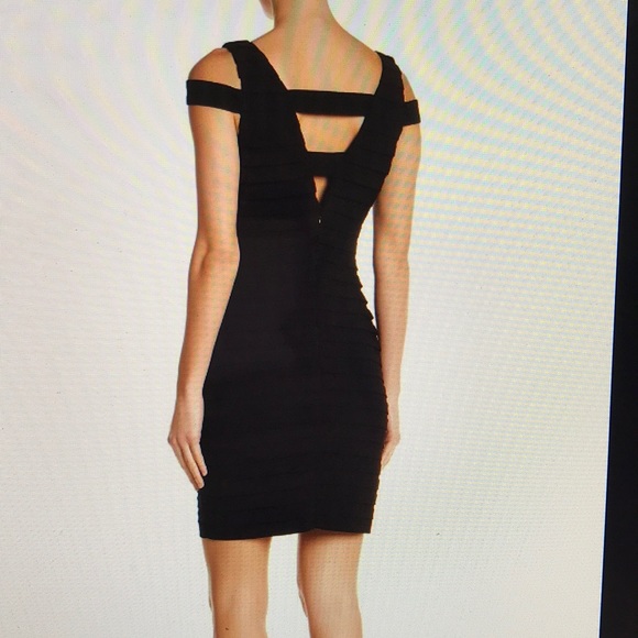 V-Neck Banded Bodycon Dress - Picture 2 of 4